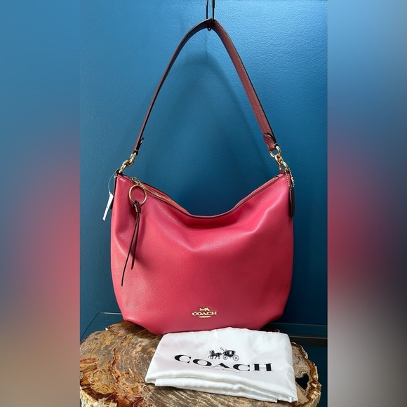 Coach Skylar Hobo Poppy Pink Pebble Leather, Shoulder Bag 91154 - Picture 17 of 17
